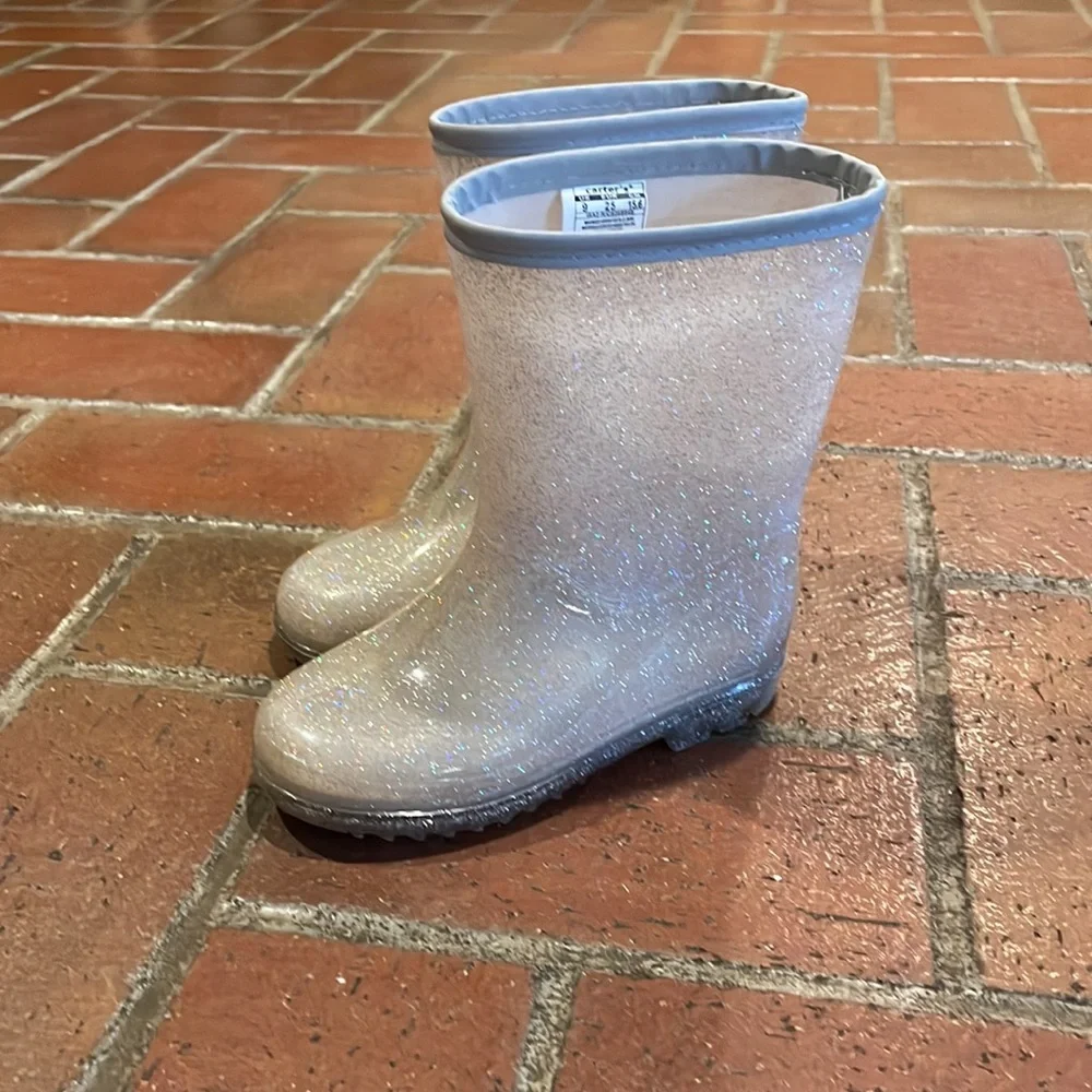 Carter's‎ Glittery Rain Boots - Silver